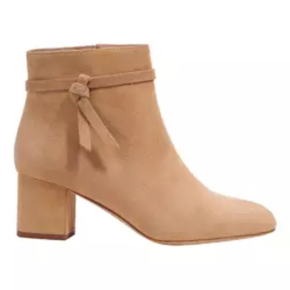 kate spade Light Fawn Knott Suede Side Bow Booties/NIB/9.5M - Picture 2 of 14